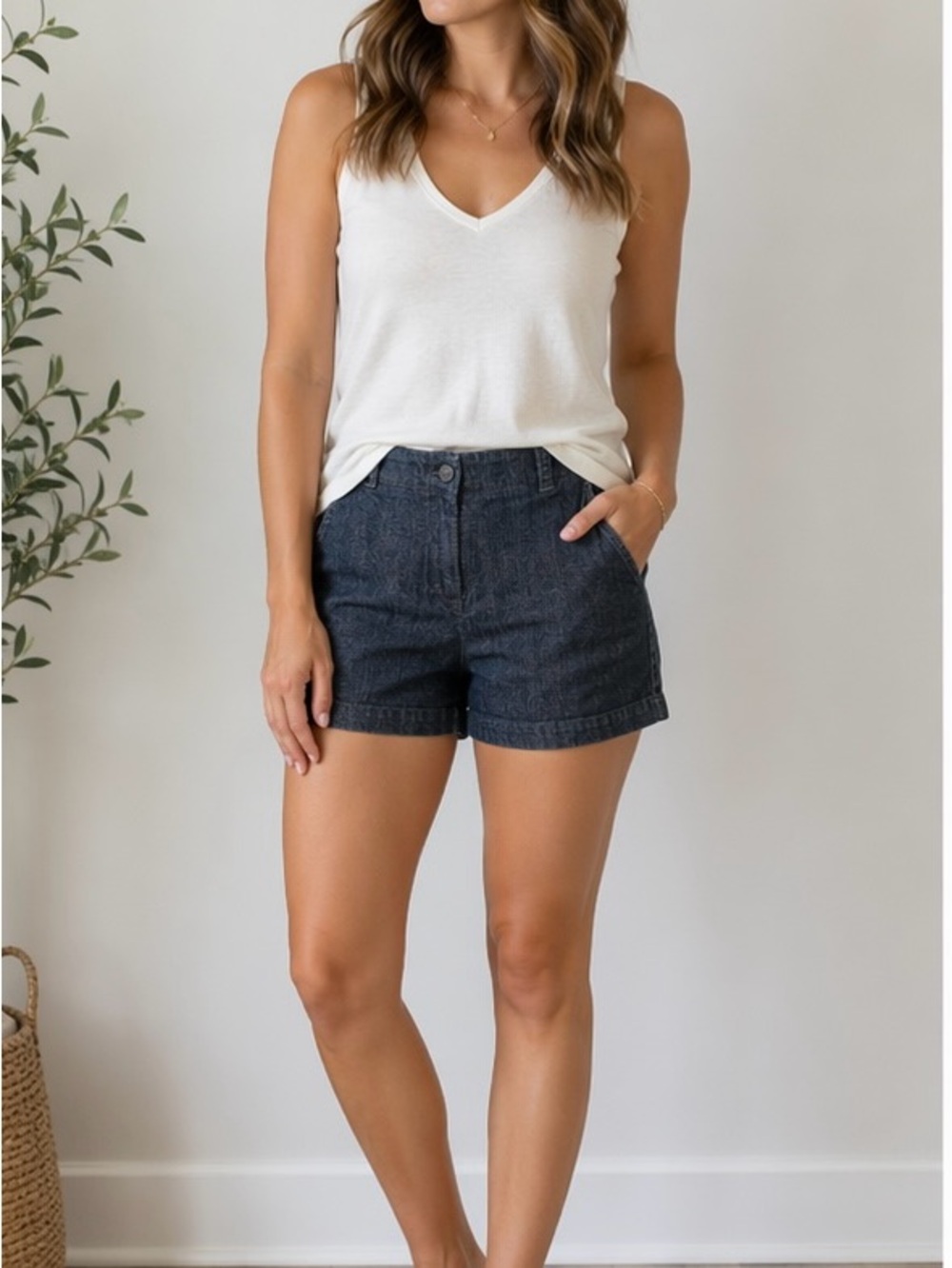 J. Crew Broken-In Chino Shorts Size 12 Dark Wash